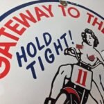 Vintage Harley Davidson Motorcycles Sign – Gateway West Gas Pump Porcelain Sign - Image 5