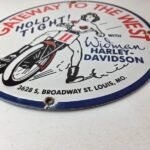 Vintage Harley Davidson Motorcycles Sign – Gateway West Gas Pump Porcelain Sign - Image 10