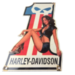 Vintage Harley Davidson Motorcycles Sign – Punisher American Gas Porcelain Sign