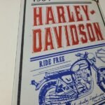 Vintage Harley Davidson Motorcycles Sign – Ride Free 84 Porcelain Gas Pump Sign - Image 6