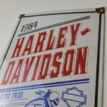 Vintage Harley Davidson Motorcycles Sign – Ride Free 84 Porcelain Gas Pump Sign - Image 8