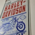 Vintage Harley Davidson Motorcycles Sign – Ride Free 84 Porcelain Gas Pump Sign - Image 9