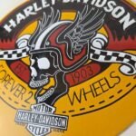 Vintage Harley Davidson Motorcycles Sign – Skull Gas Pump Porcelain Dealer Sign - Image 4