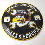 Vintage Harley-Davidson Sign – Motorcycle Advertising Gas Pump Porcelain Sign - Image 15