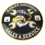 Vintage Harley-Davidson Sign – Motorcycle Advertising Gas Pump Porcelain Sign - Image 2