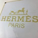 Vintage Hermes Luxury Fashion Sign – Porcelain Store Display Gas Pump Sign - Image 4