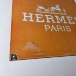 Vintage Hermes Sign – Luxury Fashion Porcelain Store Display Gas Pump Sign - Image 11