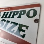 Vintage Hippo Size Porcelain – Gas Pump Drink Big Bottles Soda Beverage Sign - Image 11