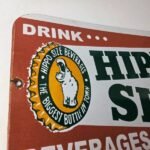 Vintage Hippo Size Porcelain – Gas Pump Drink Big Bottles Soda Beverage Sign - Image 5