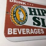 Vintage Hippo Size Porcelain – Gas Pump Drink Big Bottles Soda Beverage Sign - Image 6