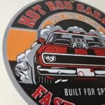 Vintage Hot Rod Shop Sign – Fast & Loud Mechanic Auto Gas Pump Porcelain Sign - Image 6