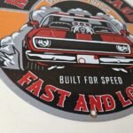 Vintage Hot Rod Shop Sign – Fast & Loud Mechanic Auto Gas Pump Porcelain Sign - Image 7