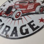 Vintage Hot Rod Shop Sign – Racing Garage Auto Gas Pump Porcelain Sign - Image 10
