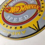 Vintage Hot Wheels Sign – Mattel Die Cast Toy Car Porcelain Gas Pump Sign - Image 12