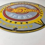Vintage Hot Wheels Sign – Mattel Die Cast Toy Car Porcelain Gas Pump Sign - Image 13
