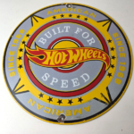 Vintage Hot Wheels Sign – Mattel Die Cast Toy Car Porcelain Gas Pump Sign - Image 14