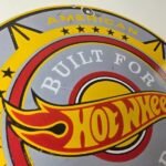 Vintage Hot Wheels Sign – Mattel Die Cast Toy Car Porcelain Gas Pump Sign - Image 5