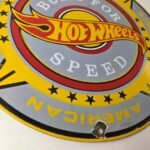 Vintage Hot Wheels Sign – Mattel Die Cast Toy Car Porcelain Gas Pump Sign - Image 9