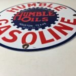 Vintage Humble Gasoline Sign – Gas Motor Oil Pump Porcelain Sign - Image 10