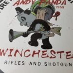 Vintage Hunting Sign – Winchester Rifles Firearms Advertisement Porcelain Sign - Image 4