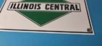 Vintage Illinois Central Sign – Railroad Porcelain Gas Pump Transportation Sign - Image 12