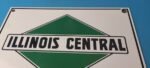 Vintage Illinois Central Sign – Railroad Porcelain Gas Pump Transportation Sign - Image 13