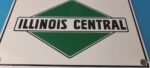 Vintage Illinois Central Sign – Railroad Porcelain Gas Pump Transportation Sign - Image 4