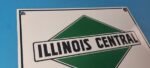 Vintage Illinois Central Sign – Railroad Porcelain Gas Pump Transportation Sign - Image 5