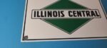 Vintage Illinois Central Sign – Railroad Porcelain Gas Pump Transportation Sign - Image 7