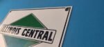 Vintage Illinois Central Sign – Railroad Porcelain Gas Pump Transportation Sign - Image 8
