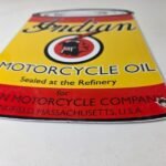 Vintage Indian Motorcycle Sign – Porcelain Gas Pump Oil Quart Can Sign - Image 9