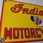 Vintage Indian Motorcycles Sign – Parts Dealership Service Porcelain Gas Sign - Image 6