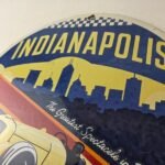 Vintage Indianapolis Speedway Sign – Porcelain Motor Racing Automobilia Sign - Image 12