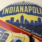 Vintage Indianapolis Speedway Sign – Porcelain Motor Racing Automobilia Sign - Image 3