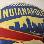 Vintage Indianapolis Speedway Sign – Porcelain Motor Racing Automobilia Sign - Image 5