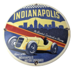 Vintage Indianapolis Speedway Sign – Porcelain Motor Racing Automobilia Sign