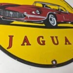 Vintage Jaguar Sign – Luxury Automobile Motors Gas Pump Porcelain Sign - Image 11