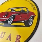 Vintage Jaguar Sign – Luxury Automobile Motors Gas Pump Porcelain Sign - Image 13