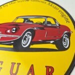 Vintage Jaguar Sign – Luxury Automobile Motors Gas Pump Porcelain Sign - Image 4