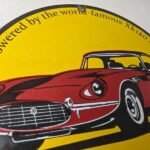 Vintage Jaguar Sign – Luxury Automobile Motors Gas Pump Porcelain Sign - Image 5