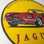 Vintage Jaguar Sign – Luxury Automobile Motors Gas Pump Porcelain Sign - Image 6