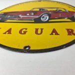 Vintage Jaguar Sign – Luxury Automobile Motors Gas Pump Porcelain Sign - Image 10