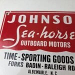Vintage Johnson Sea Horse Sign – Boat Engines Outboards Porcelain Gas Pump Sign - Image 3