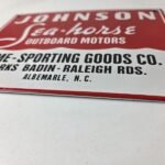 Vintage Johnson Sea Horse Sign – Boat Engines Outboards Porcelain Gas Pump Sign - Image 10