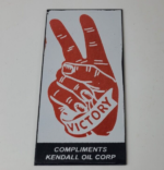 Vintage Kendall Gasoline Sign – Victory Peace Gas Pump Station Porcelain Sign - Image 12
