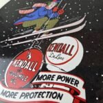 Vintage Kendall Motor Oil Sign – Skiing Winter Sport Ad Gas Porcelain Sign - Image 4