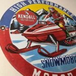 Vintage Kendall Motor Oil Sign – Snowmobile Winter Sport Ad Gas Porcelain Sign - Image 6