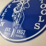 Vintage Klein Tools Porcelain Sign – Auto Mechanic Gas Service Shop Garage Sign - Image 14
