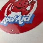 Vintage Kool Aid Sign – Fruit Beverage Mix Powder Porcelain Gas Station Sign - Image 14