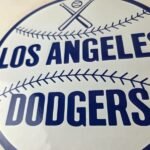 Vintage LA Dodgers Sign – MLB Baseball Stadium Porcelain Gas Pump Sign - Image 4